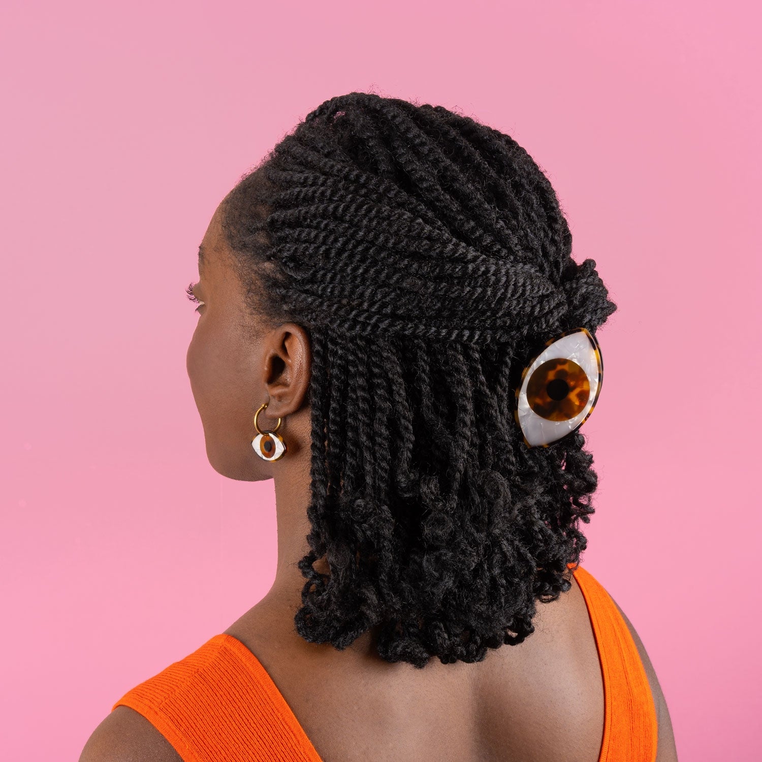 Pince à cheveux Oeil - Marron - Coucou Suzette