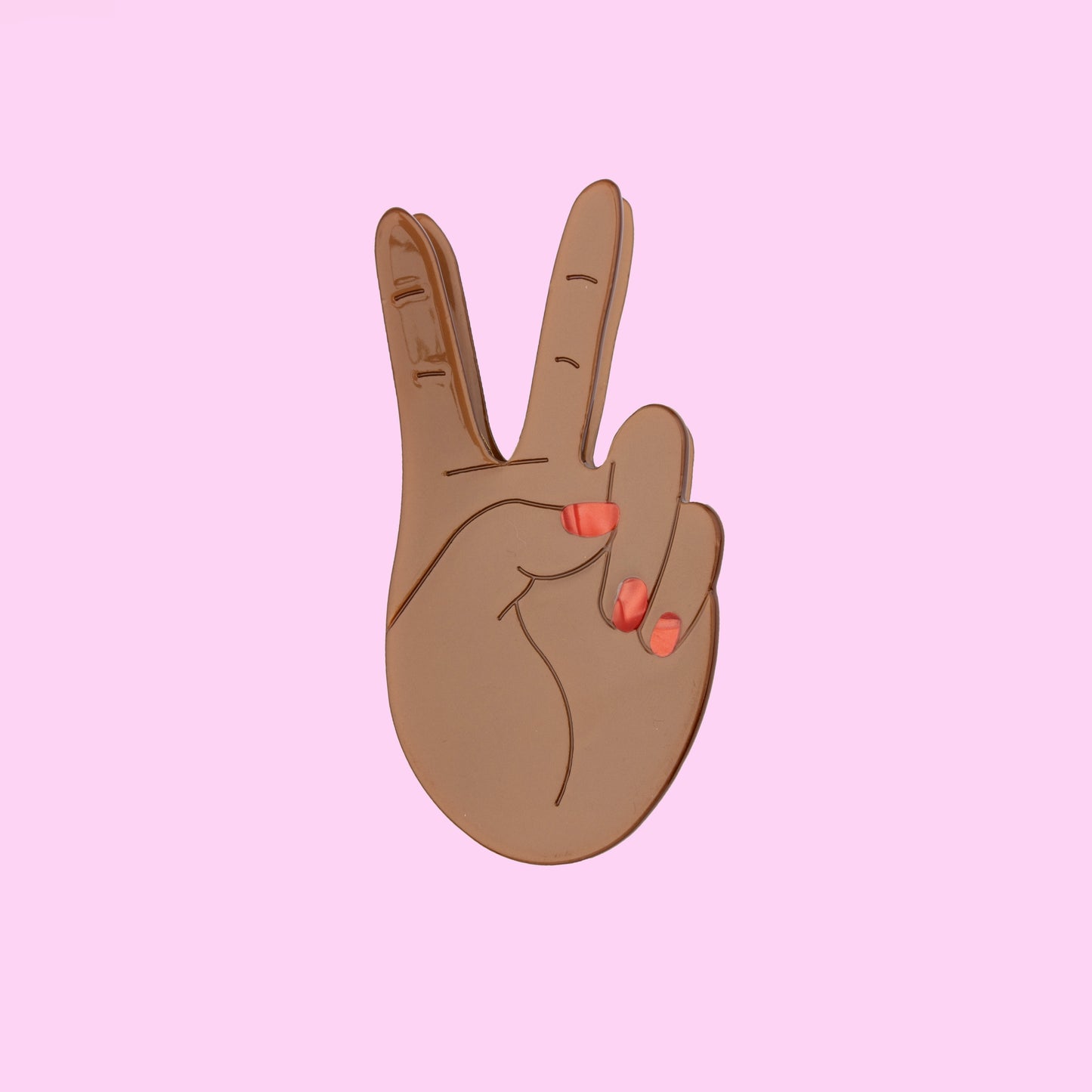 Peace Hair Claw - Black