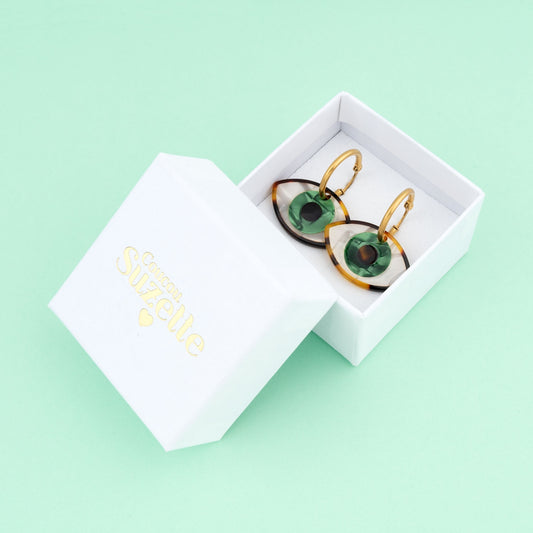 Boucles d'oreilles Oeil - Vert - Coucou Suzette