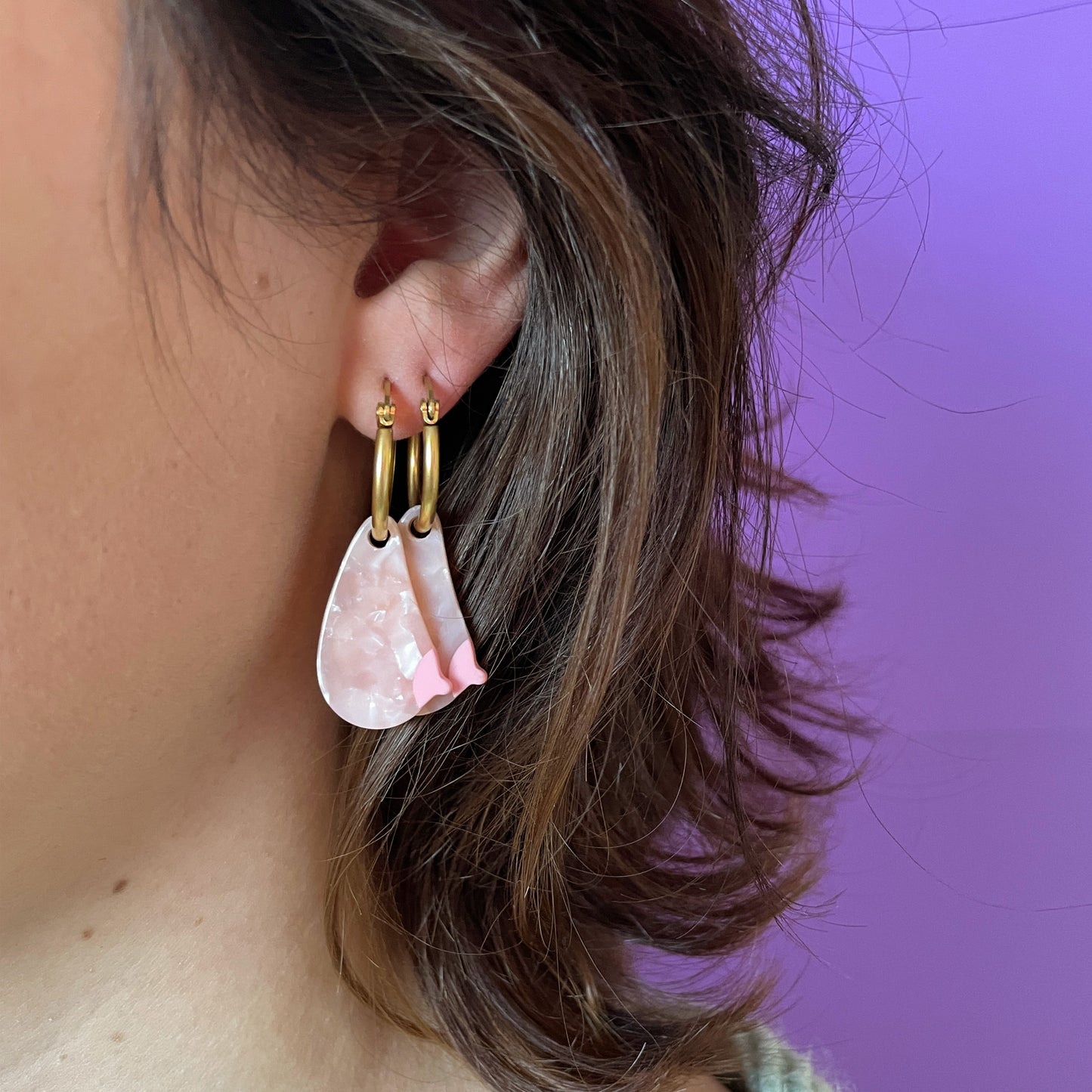 Boucles d'oreilles Sein - Blanc - Coucou Suzette