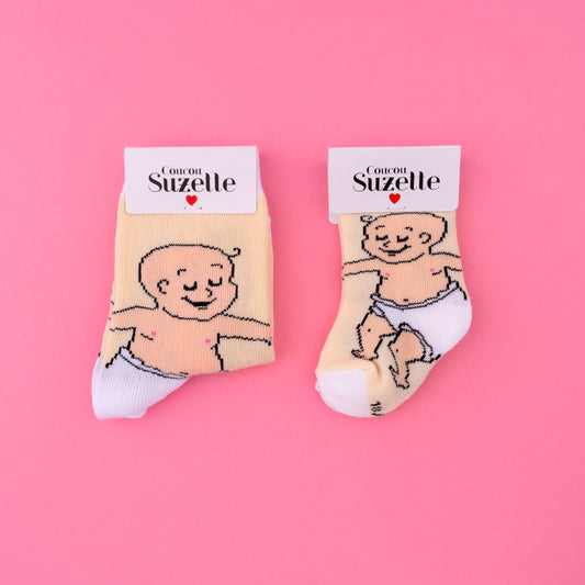 Chaussettes Bébé Mignon - Blanc - Coucou Suzette