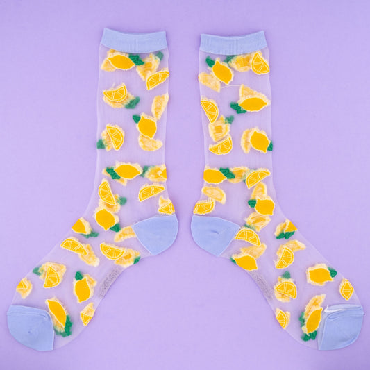 Chaussettes transparentes Citron