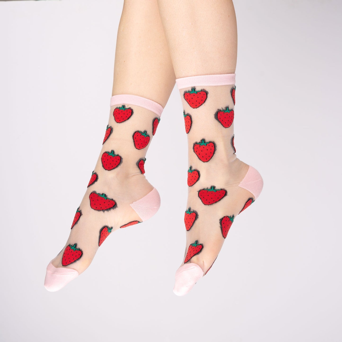 Chaussettes transparentes Fraise - Coucou Suzette