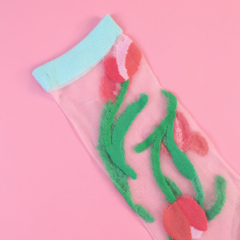 Chaussettes transparentes Tulipe - Coucou Suzette