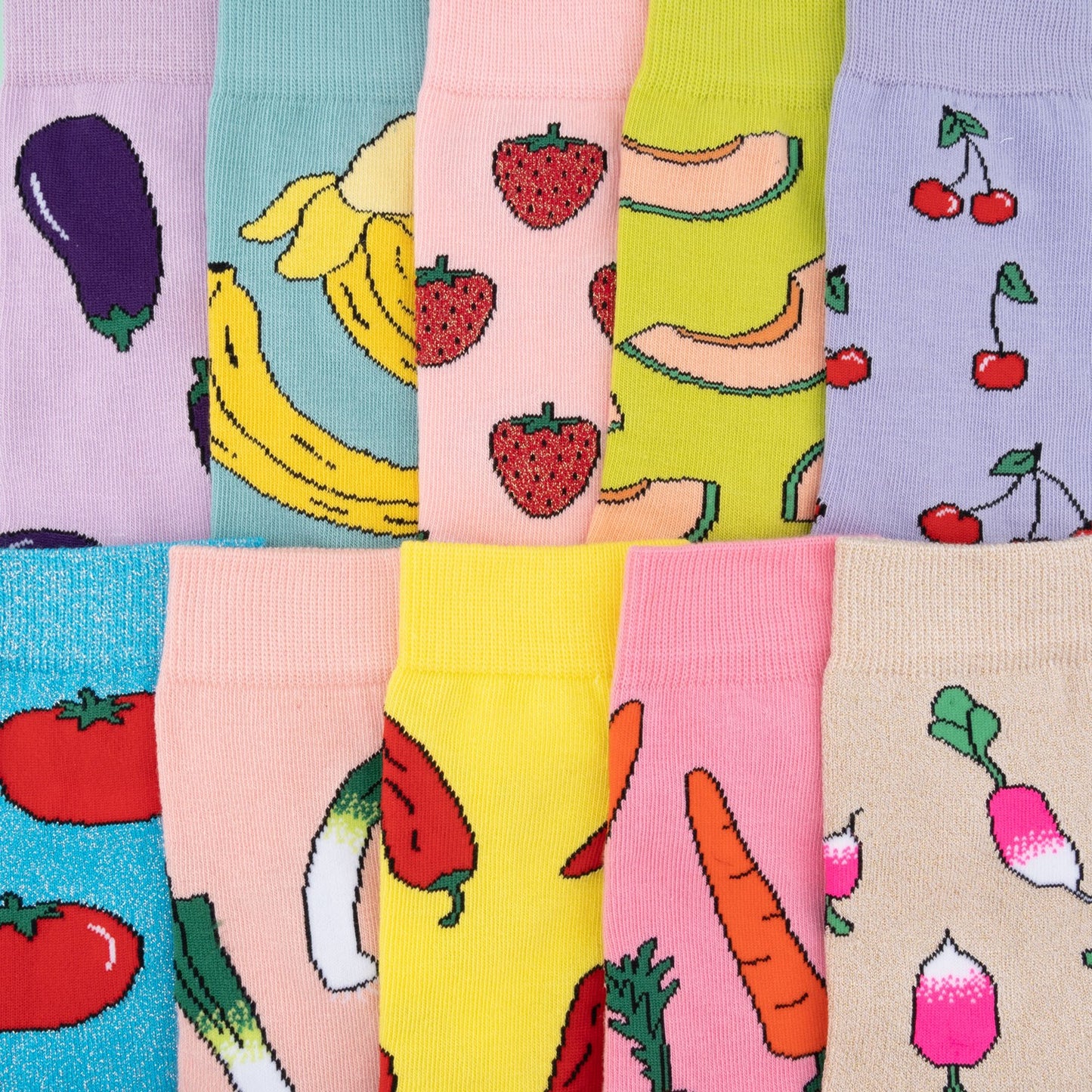 Chaussettes à paillettes Fraise - Coucou Suzette