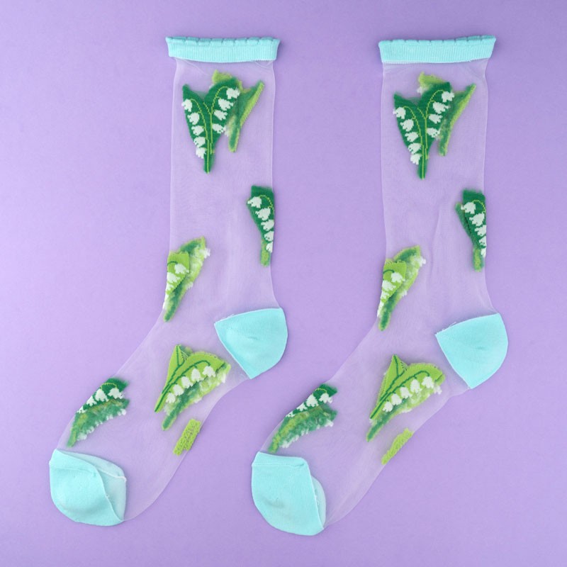 Chaussettes transparentes Muguet