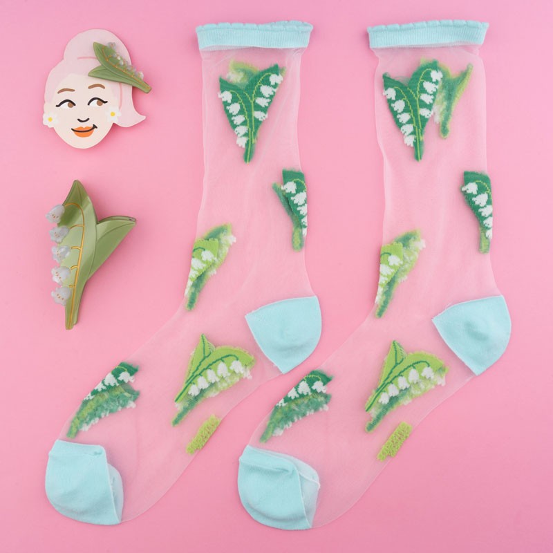 Chaussettes transparentes Muguet - Coucou Suzette