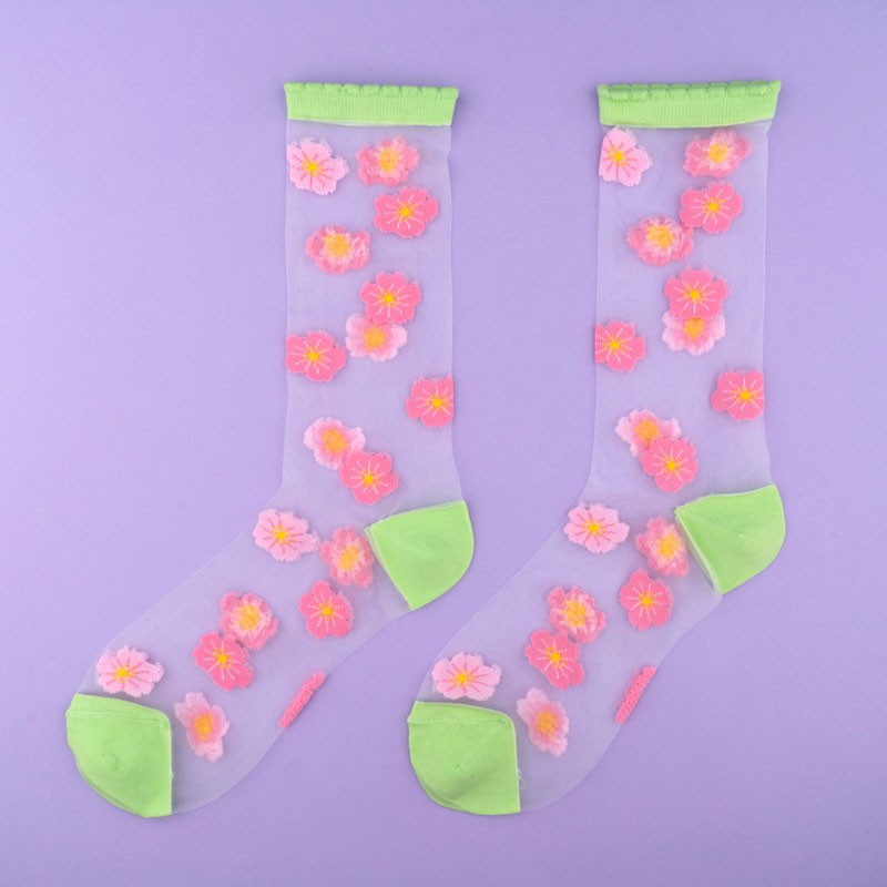 Chaussettes transparentes Sakura