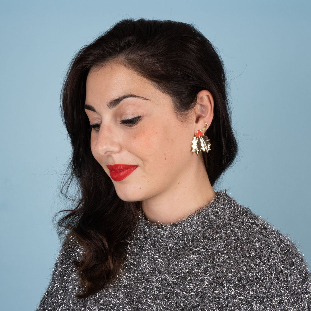 Boucles d'oreilles Houx - Coucou Suzette