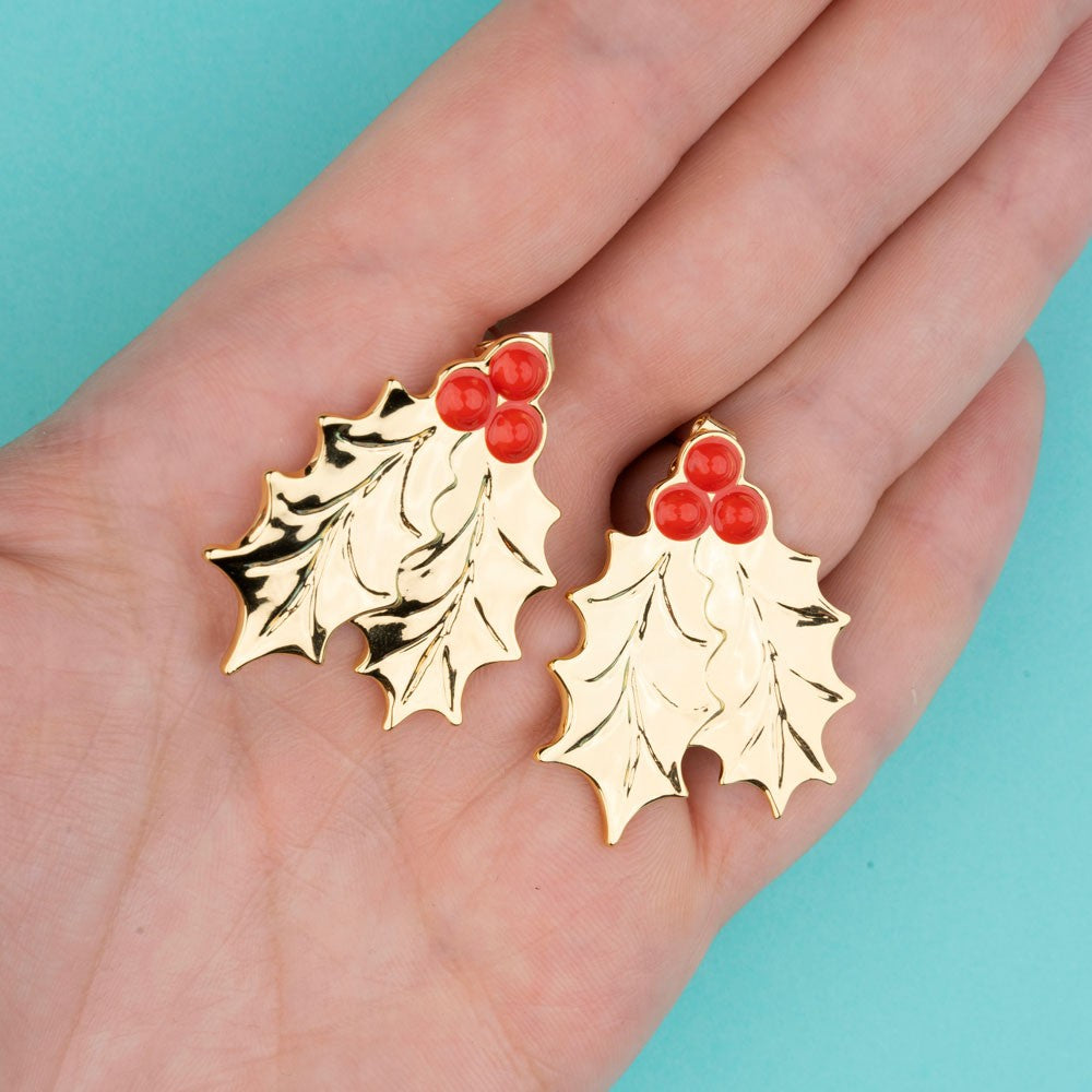 Boucles d'oreilles Houx - Coucou Suzette