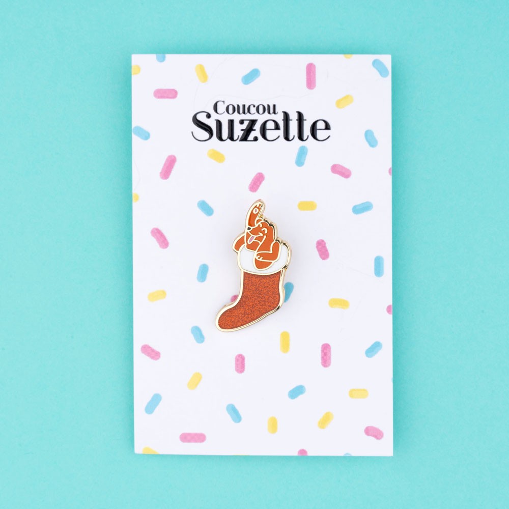 Pin's Teckel de Noël - Coucou Suzette
