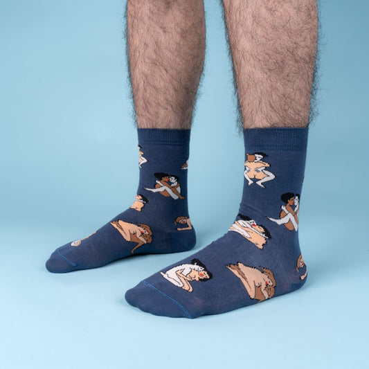 Chaussettes Kamasutra - Couples Heteros - Bleu - Coucou Suzette