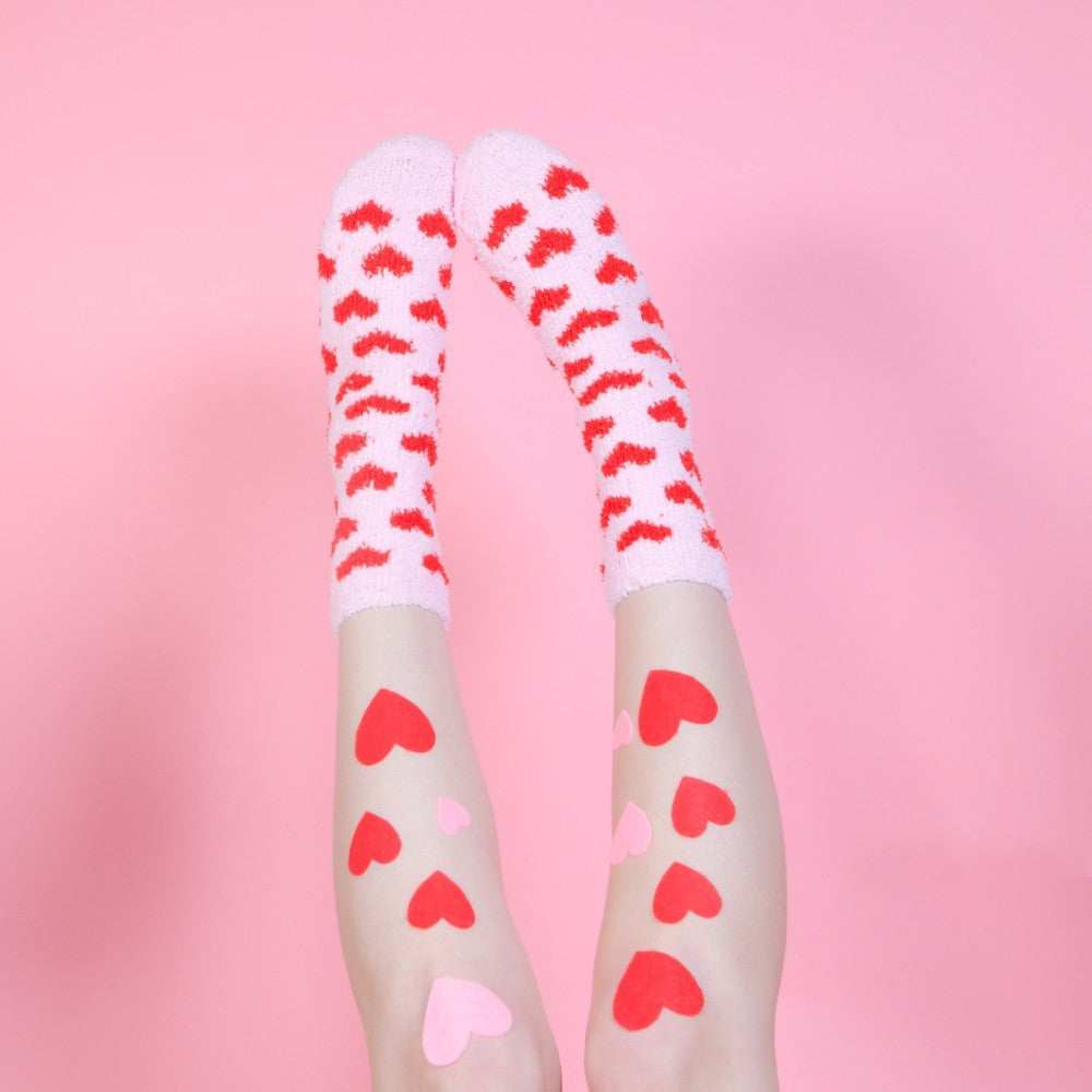 Heart Fuzzy Socks