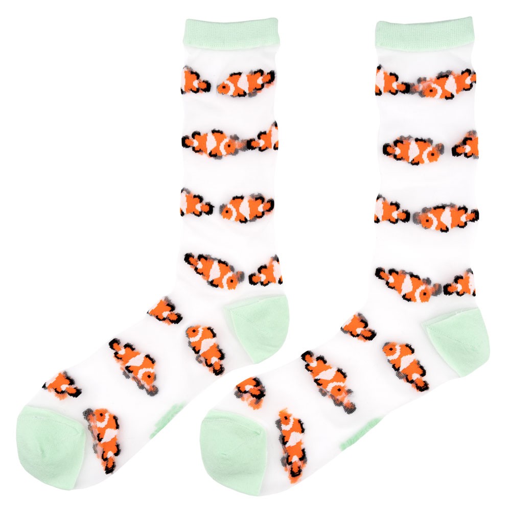 Chaussettes Transparentes Poisson Clown - Coucou Suzette