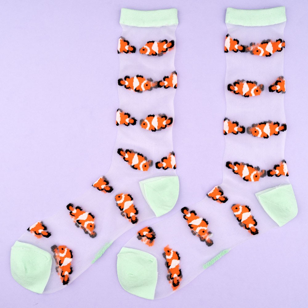 Chaussettes Transparentes Poisson Clown - Coucou Suzette