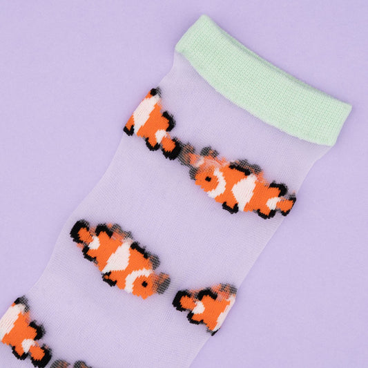 Chaussettes Transparentes Poisson Clown - Coucou Suzette