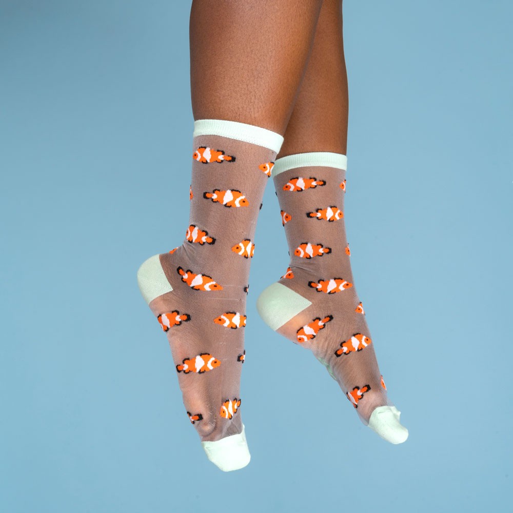 Chaussettes Transparentes Poisson Clown - Coucou Suzette