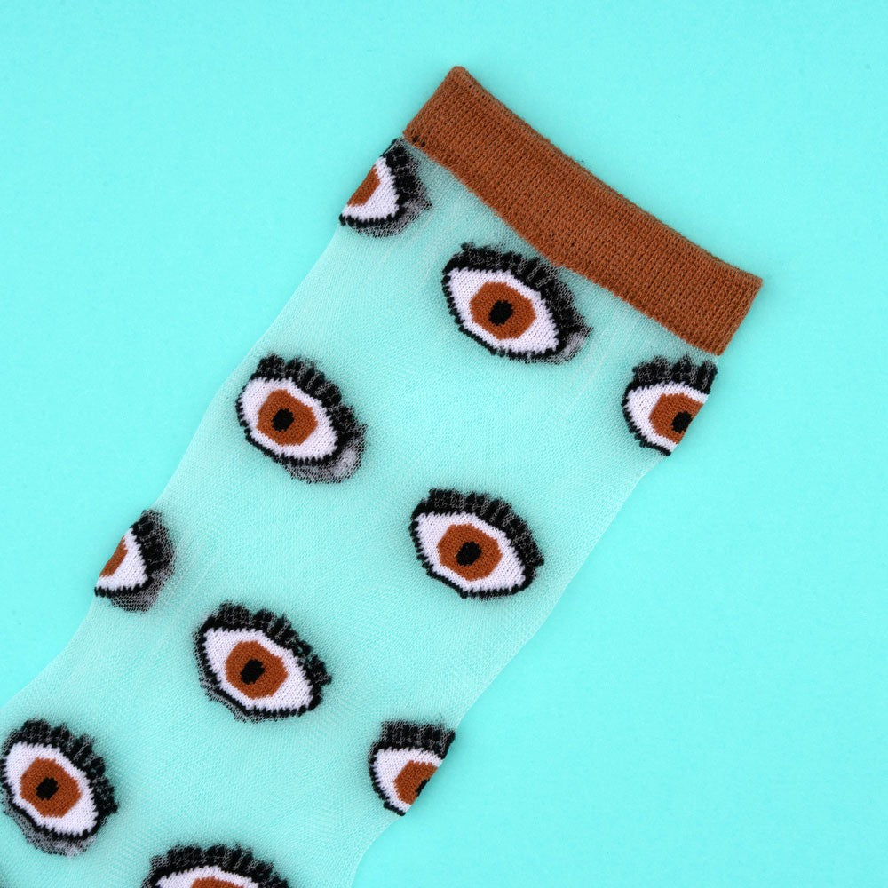 Chaussettes transparentes Oeil - Marron - Coucou Suzette