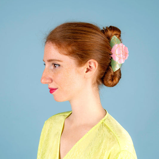 Pince à cheveux Pivoine