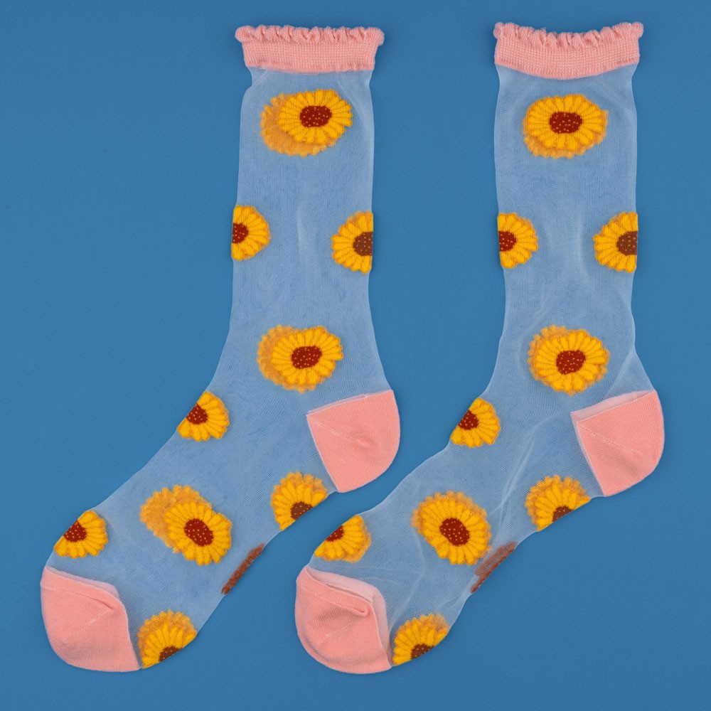 Chaussettes transparentes Tournesols - Coucou Suzette