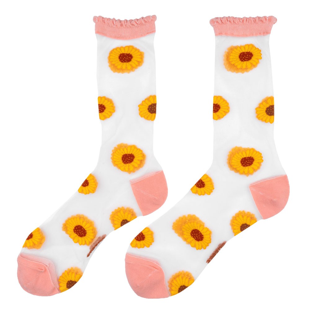 Chaussettes transparentes Tournesols - Coucou Suzette