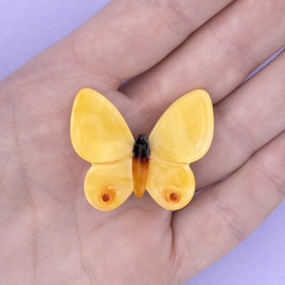 Yellow Butterfly Hair Clip