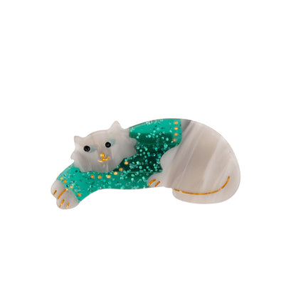 Barrette Chat pull d'hiver