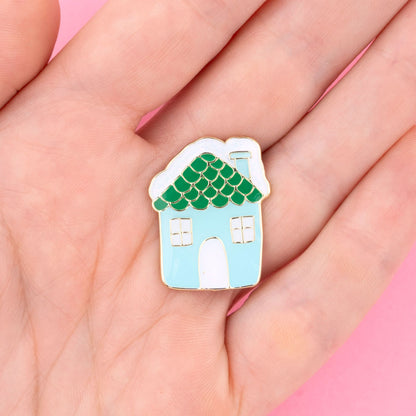 Snowy House Pin