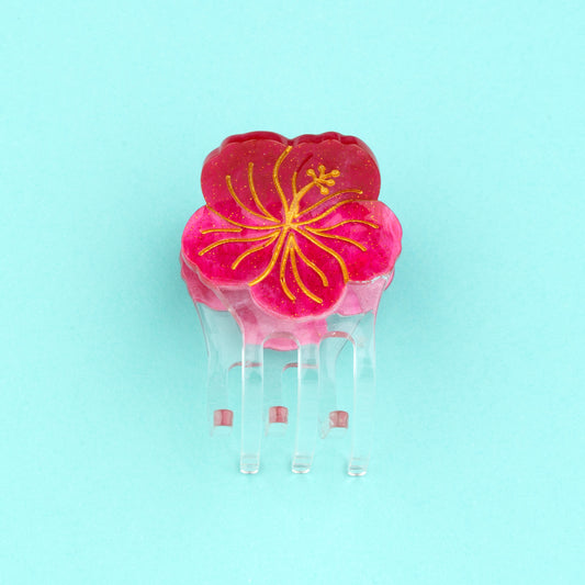 Hibiscus Mini Hair Claw