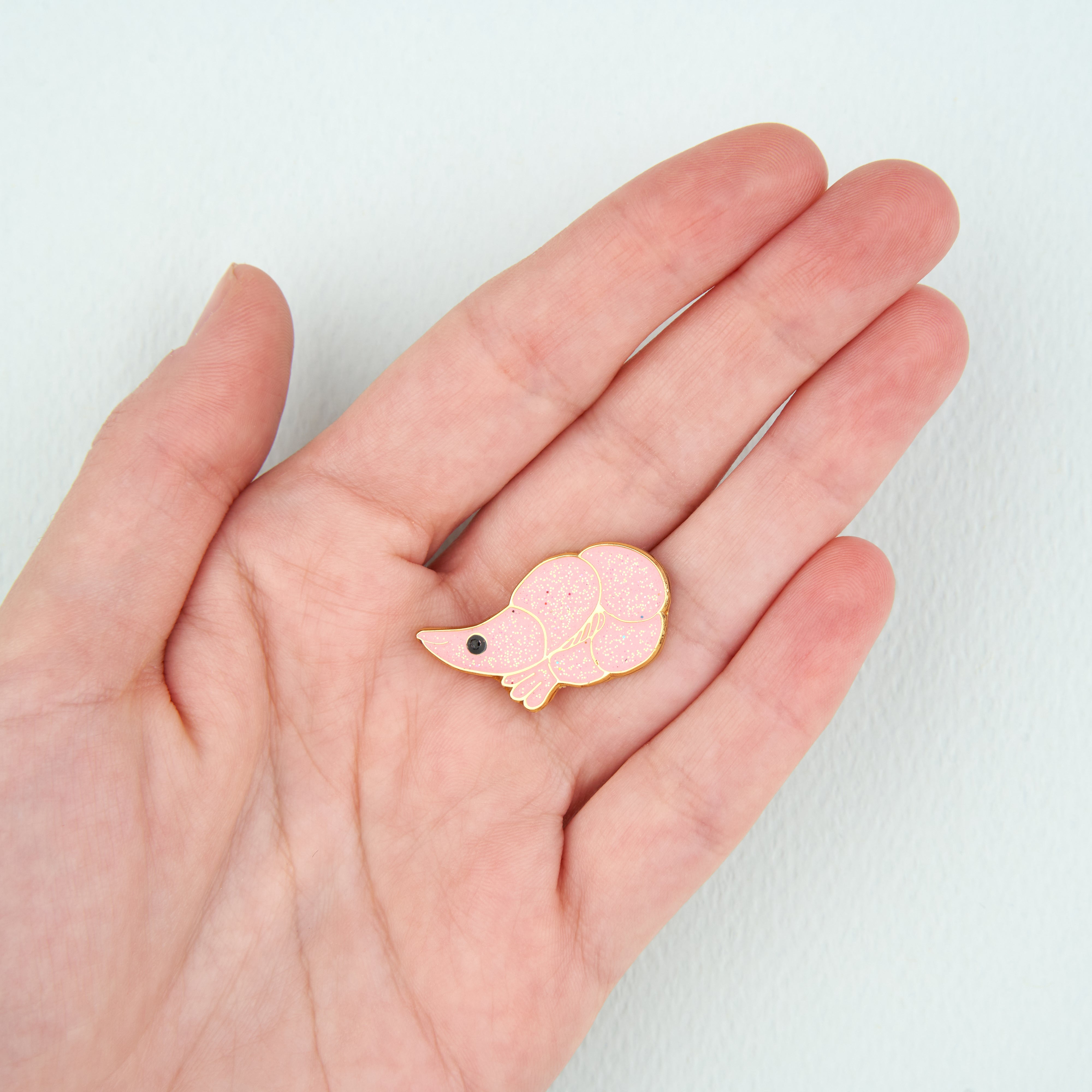Shrimp Pin pink and glittery – Coucou Suzette