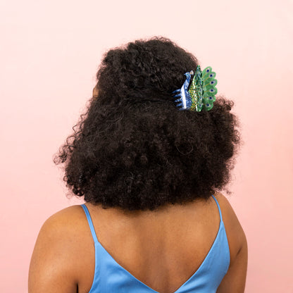 Pince à cheveux Paon