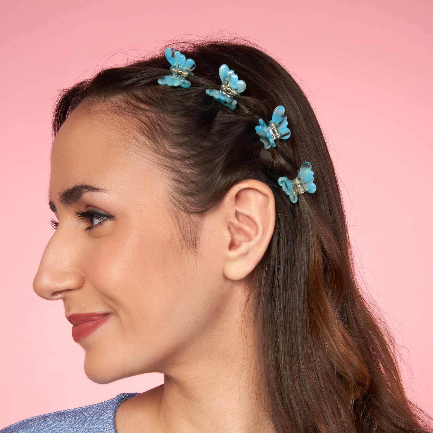 Lot mini pinces à cheveux Papillons