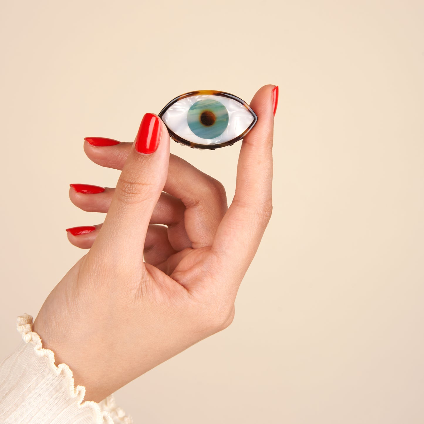 Mini pince à cheveux Oeil Bleu