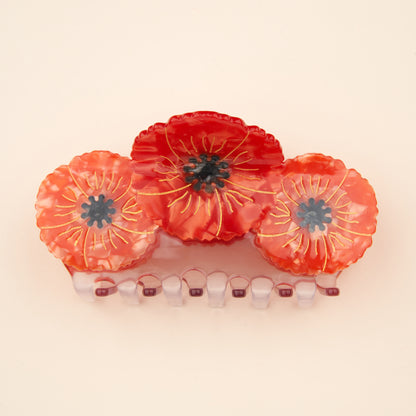 Pince à cheveux Trio Coquelicots