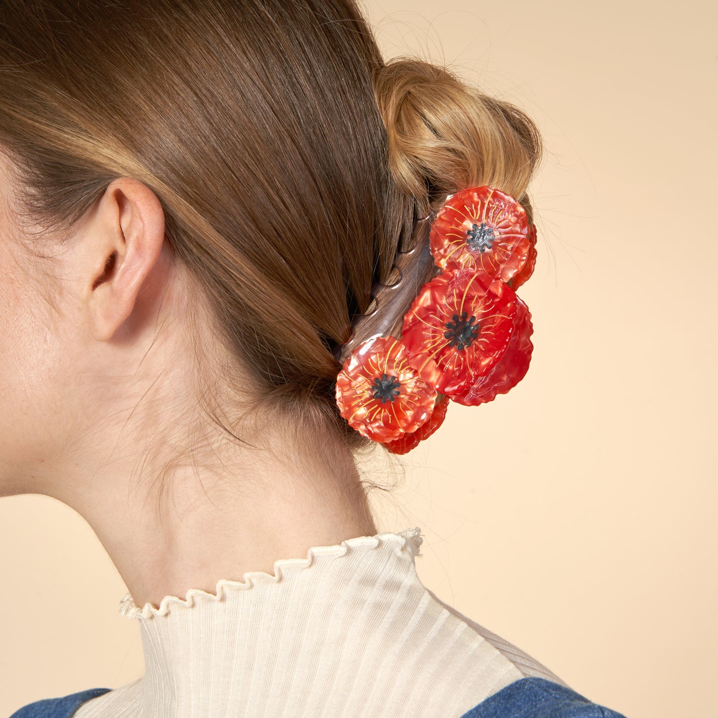 Pince à cheveux Trio Coquelicots