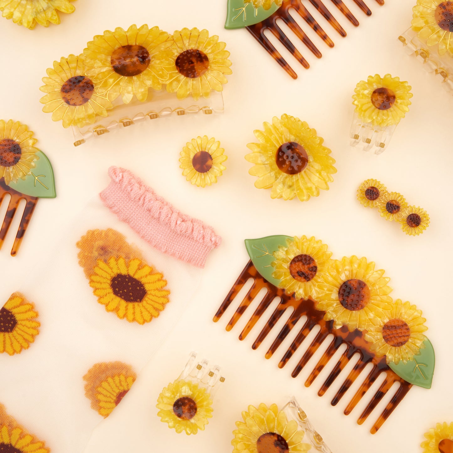 Trio Sunflowers Hair Claw