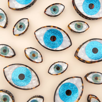 Mini pince à cheveux Oeil Bleu