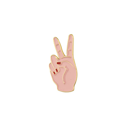 Peace Out Pin - White