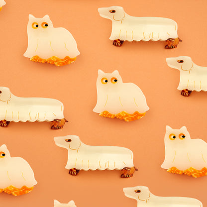 Pince à cheveux Teckel Fantôme