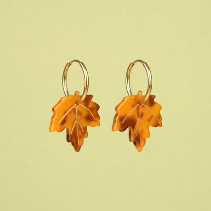 Boucles d'oreilles Feuille d'Érable
