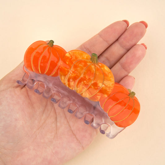 Grande pince à cheveux Citrouilles