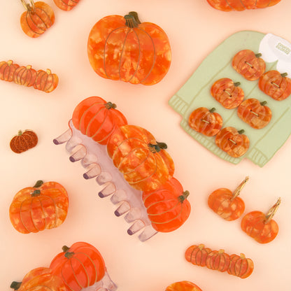 Grande pince à cheveux Citrouilles