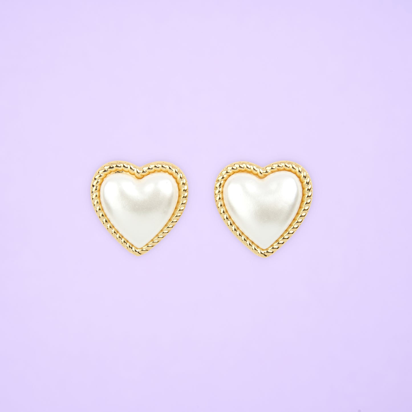 Pearl Heart Earrings