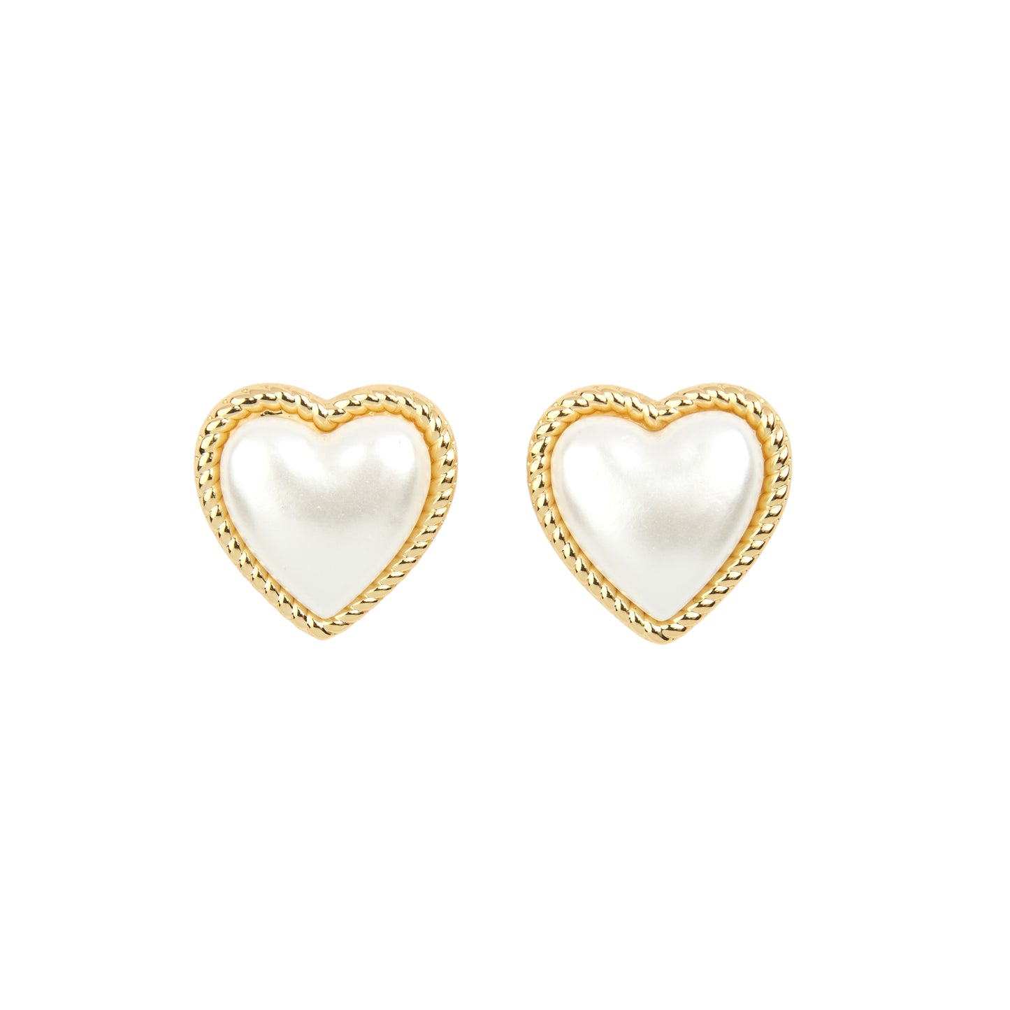 Pearl Heart Earrings