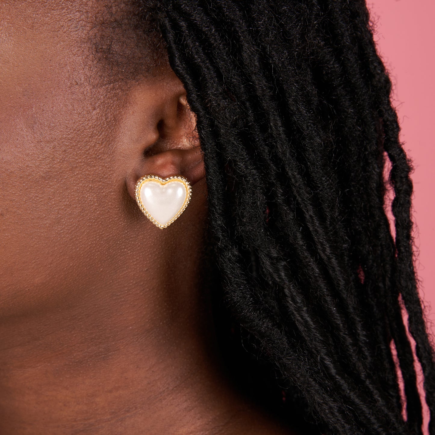 Pearl Heart Earrings