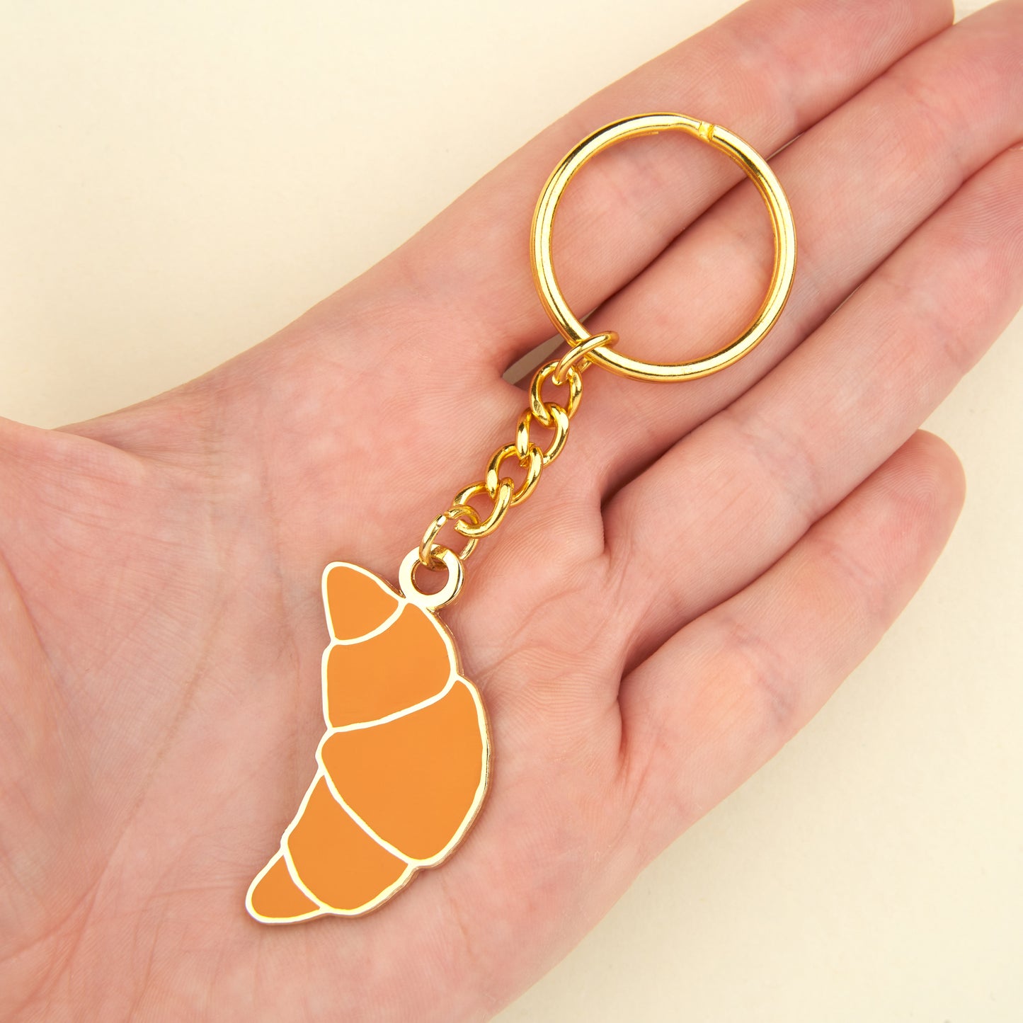 Croissant Key Ring