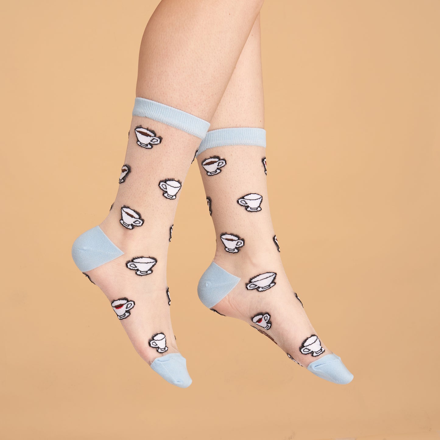 Chaussettes transparentes Café