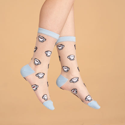 Chaussettes transparentes Café