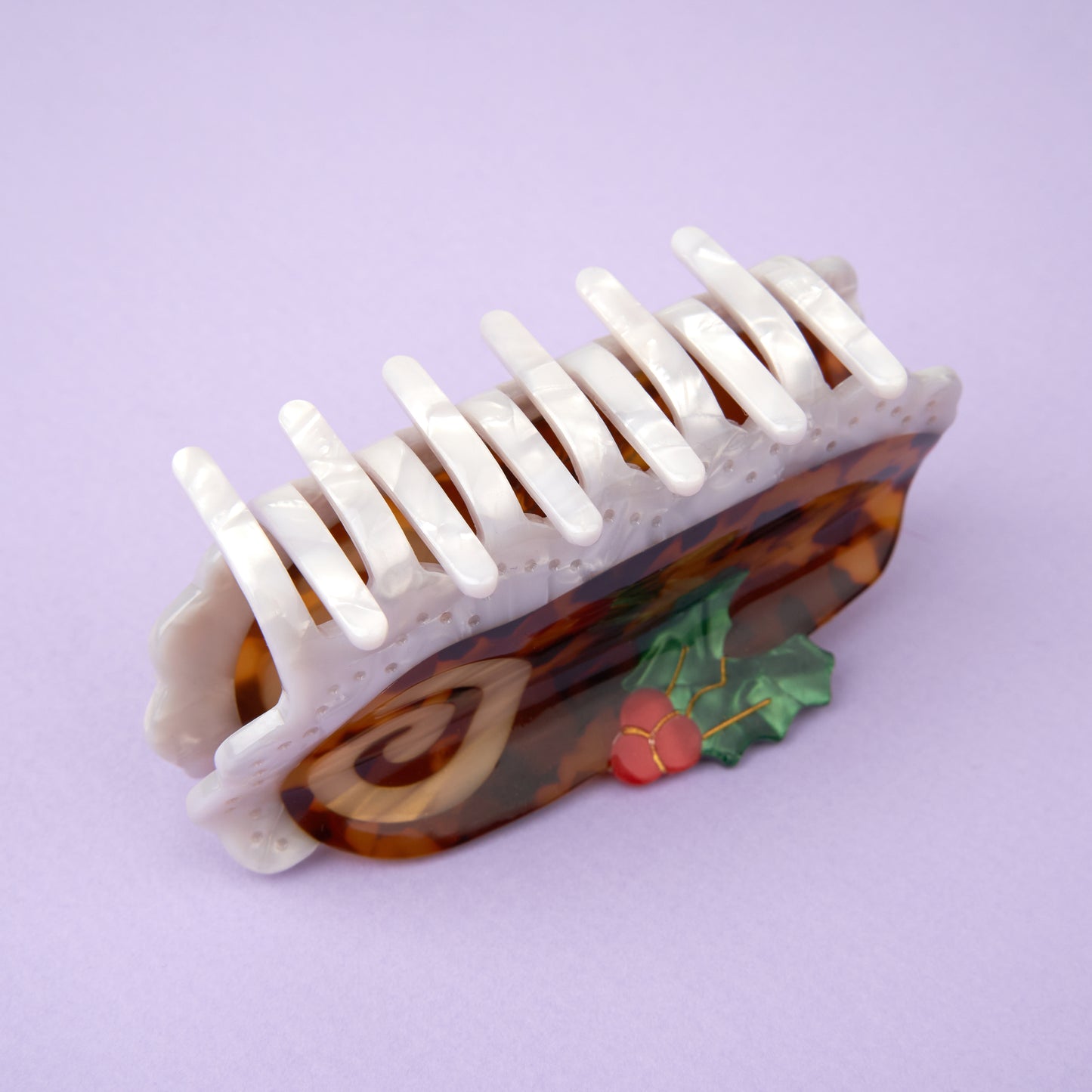 Christmas Log Cake Hair Claw