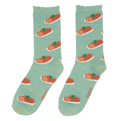 Christmas Log Cake Socks